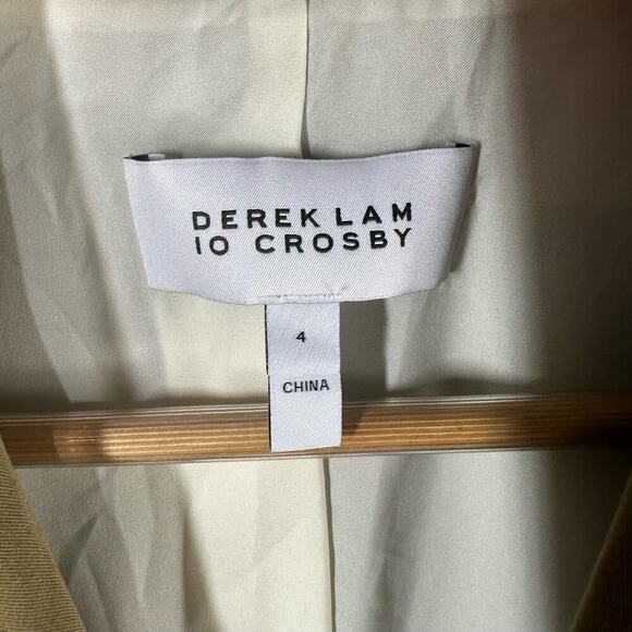 Derek Lam 10 Crosby One Button Blazer Embroidered Coat Size 4 - Picture 4 of 9
